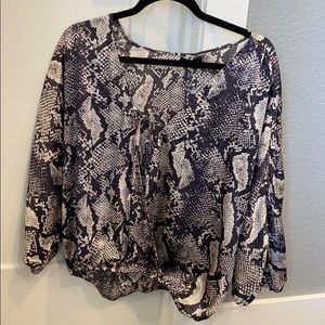 Snake skin print blouse